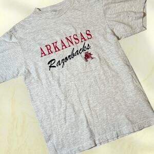 Vintage Arkansas Razorbacks T-Shirt Men’s Medium 90s NCAA USA Cotton V01